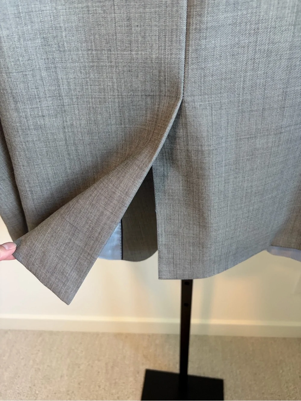 Banana Republic Light Gray Wool Sport Coat Blazer 44R Tailored Fit